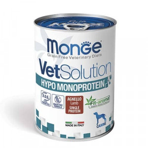 MONGE VETSOLUTION CANINE HYPO MONOPROTEIN DUCK konservi suņiem Pīle 400g